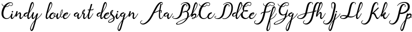 Cindy love art design font