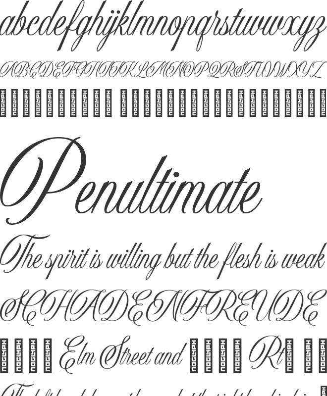 Sholaria font preview