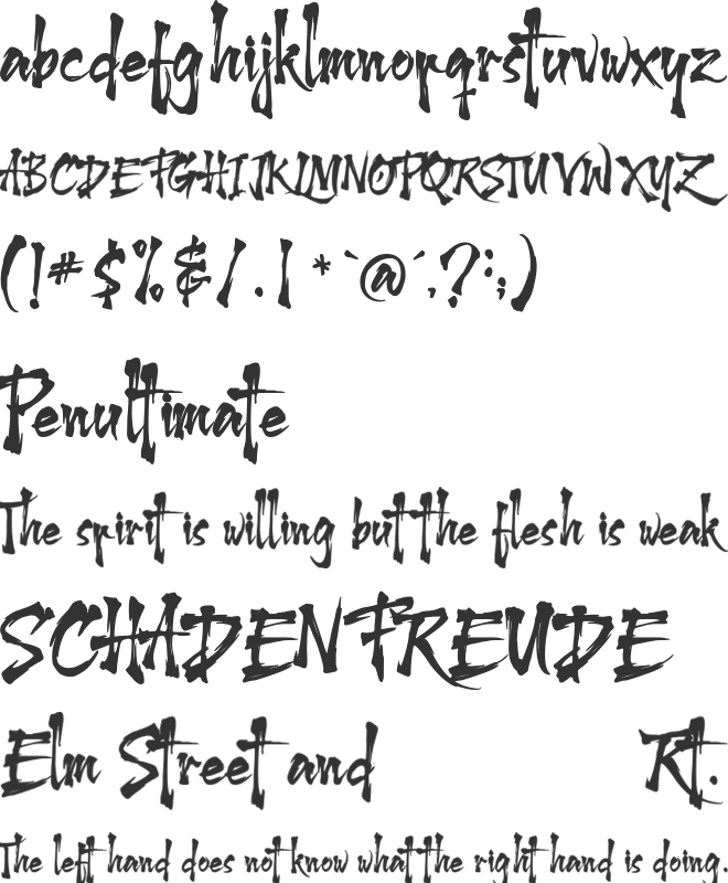 Harukaze font preview