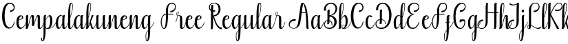 Cempalakuneng Free Regular font