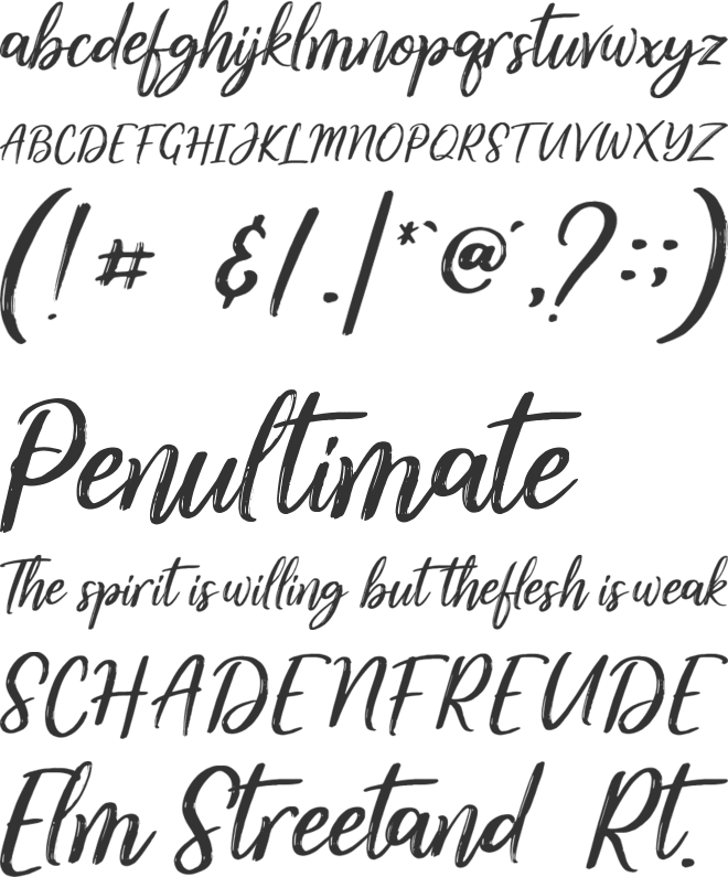 Jenifer font preview