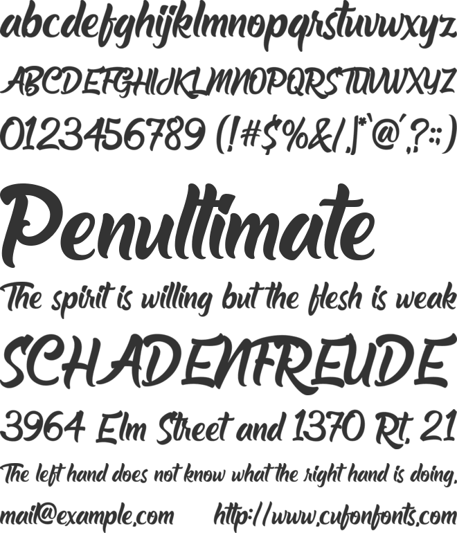 The Barethos font preview