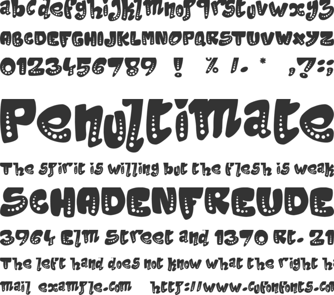 Magic Spots font preview