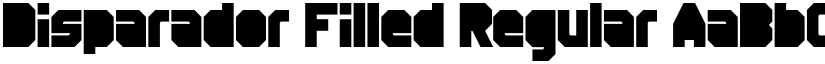 Disparador Filled Regular font