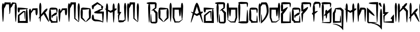 MarkerNo3HUN Bold font