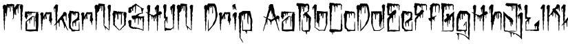 MarkerNo3HUN Drip font