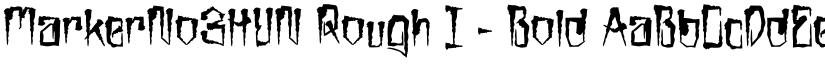 MarkerNo3HUN Rough I - Bold font