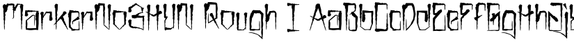 MarkerNo3HUN Rough I font