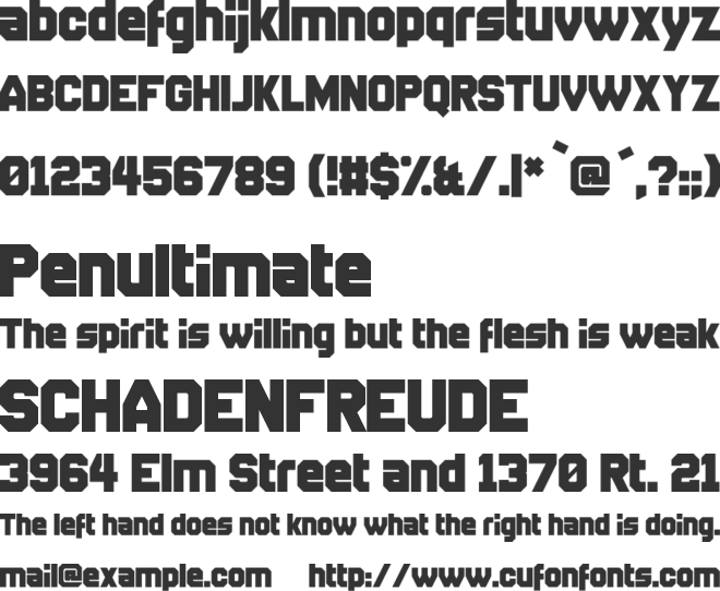 Disparador font preview