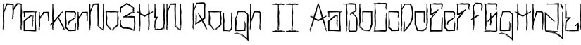 MarkerNo3HUN Rough II font