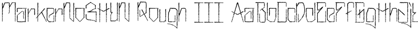 MarkerNo3HUN Rough III font