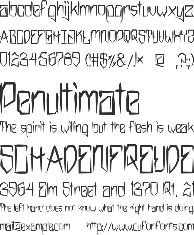MarkerNo3HUN font preview