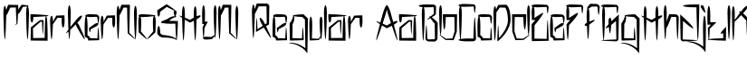 MarkerNo3HUN Regular font