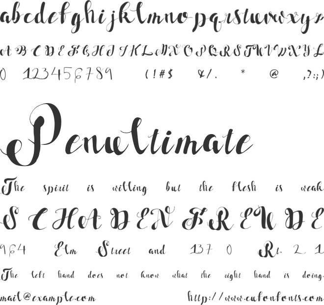 Gracias font preview