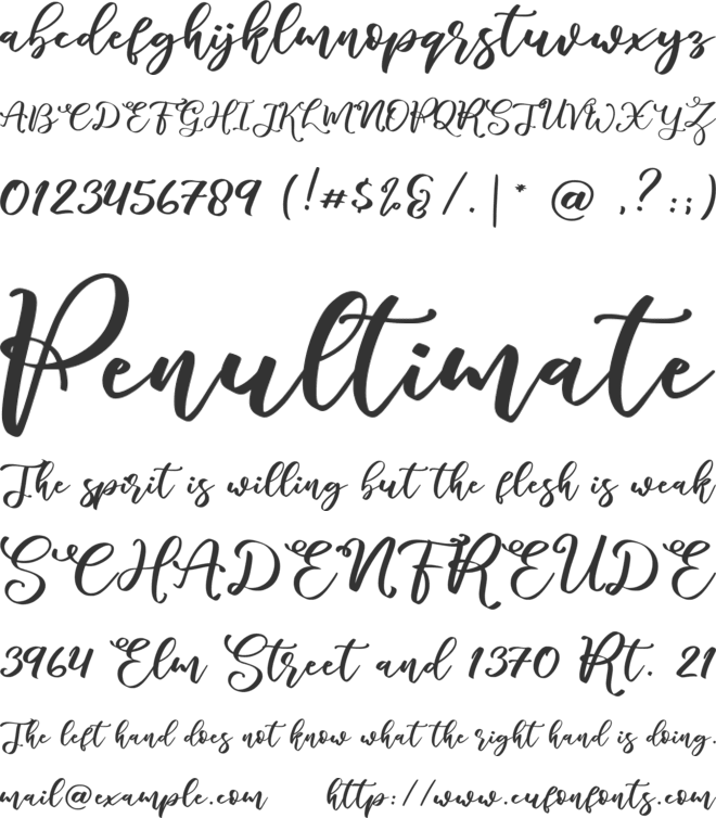 marlita -free for personal use font preview
