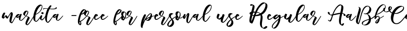 marlita -free for personal use Regular font