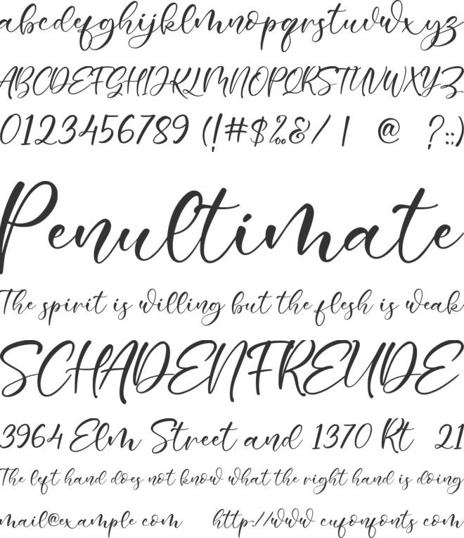 Sweetie Bunny font preview