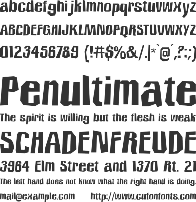 Icicle Country Two font preview