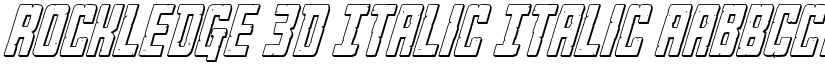 Rockledge 3D Italic Italic font