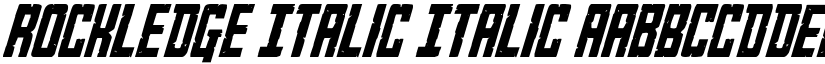 Rockledge Italic Italic font