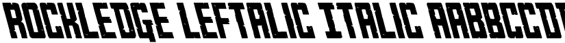 Rockledge Leftalic Italic font