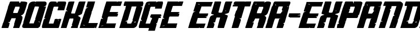 Rockledge Extra-Expanded Ital Extra-Expanded Italic font