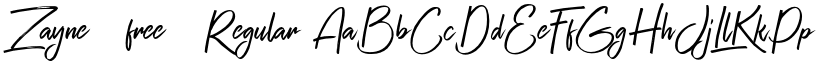 Zayne (free) Regular font