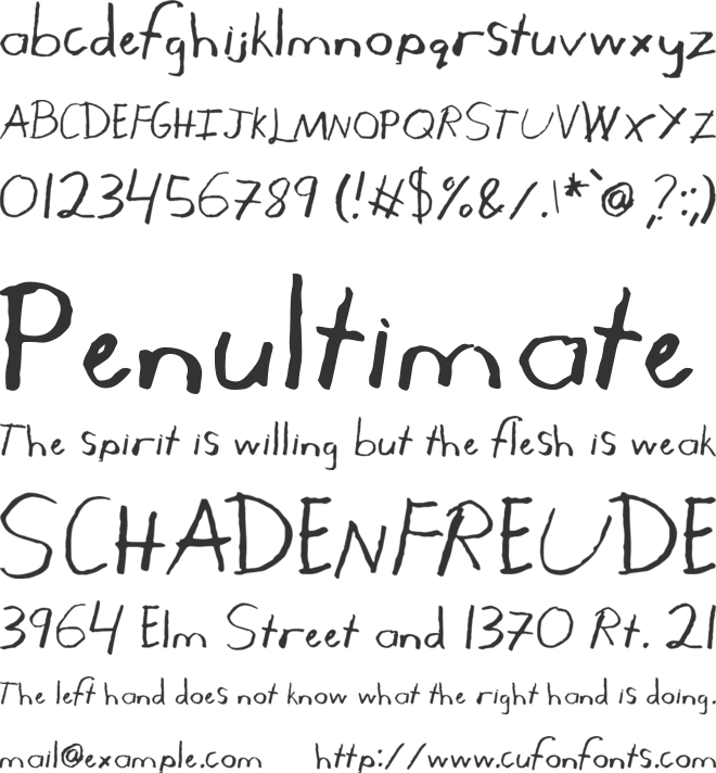 M9 font preview