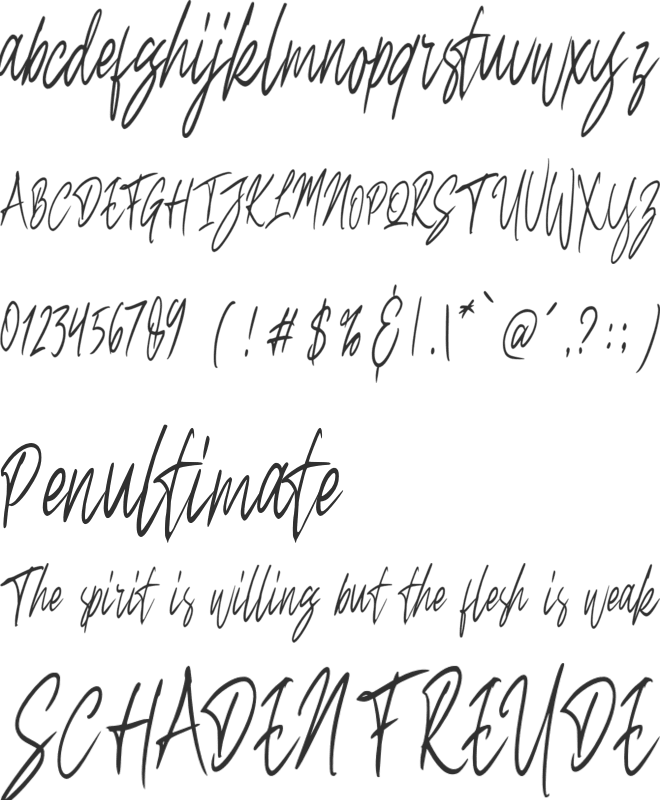 Benefits pumpkin Script font preview