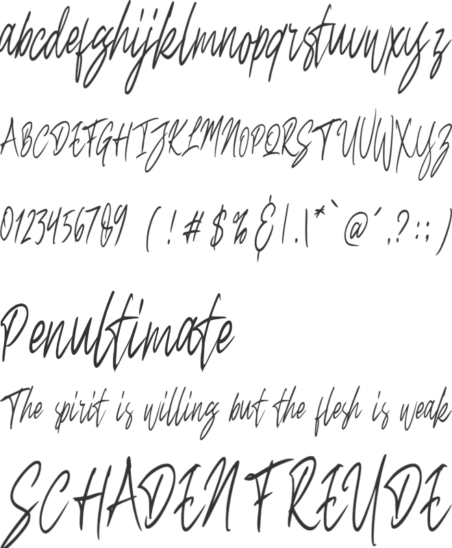 Benefits pumpkin Script font preview