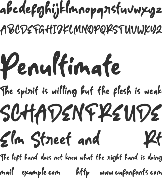 Odesty font preview