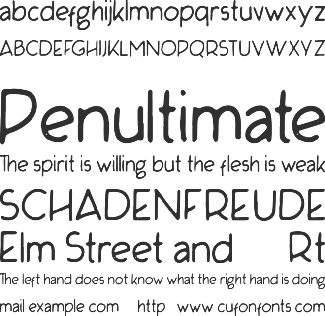 Yillhand font preview