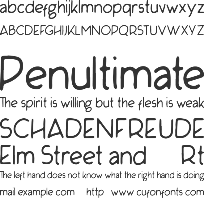 Yillhand font preview