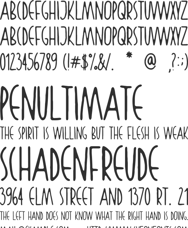 Asteroide font preview