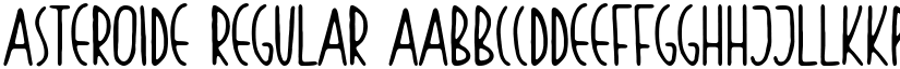 Asteroide Regular font