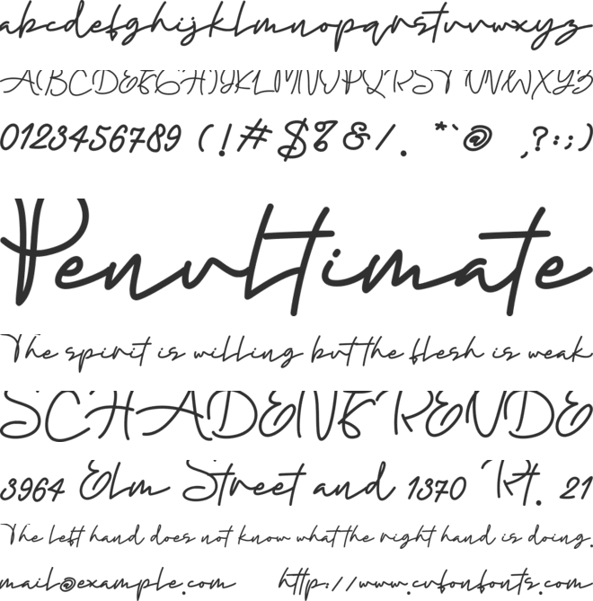 Right now font preview