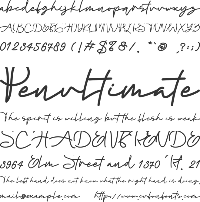 Right now font preview