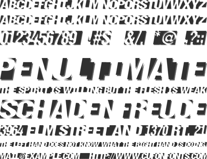 Negatron font preview