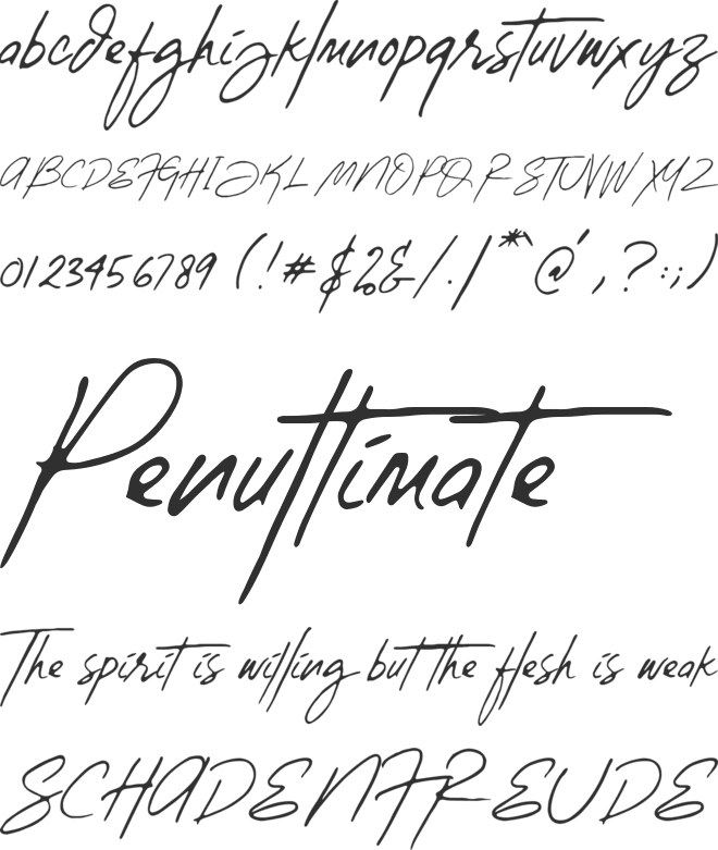 Gloriousity Two font preview