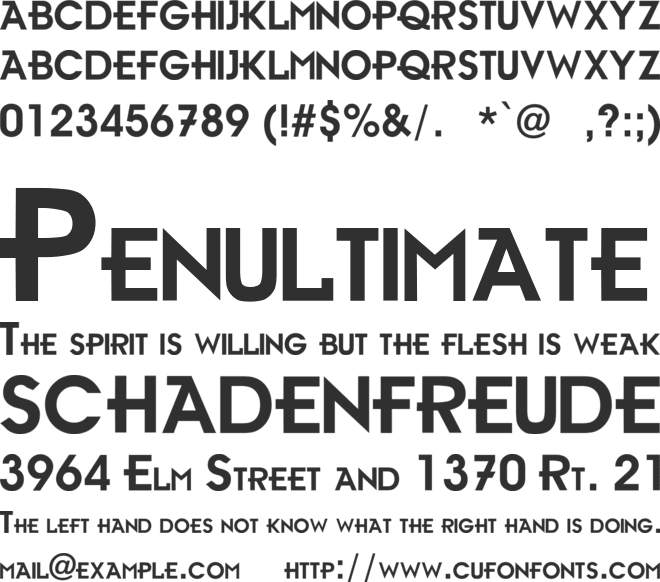 Ambient font preview