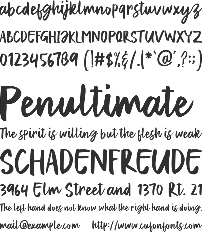 Exotic Queen font preview