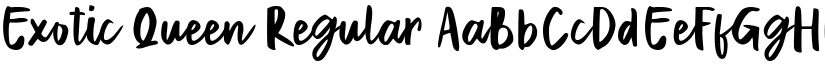 Exotic Queen Regular font