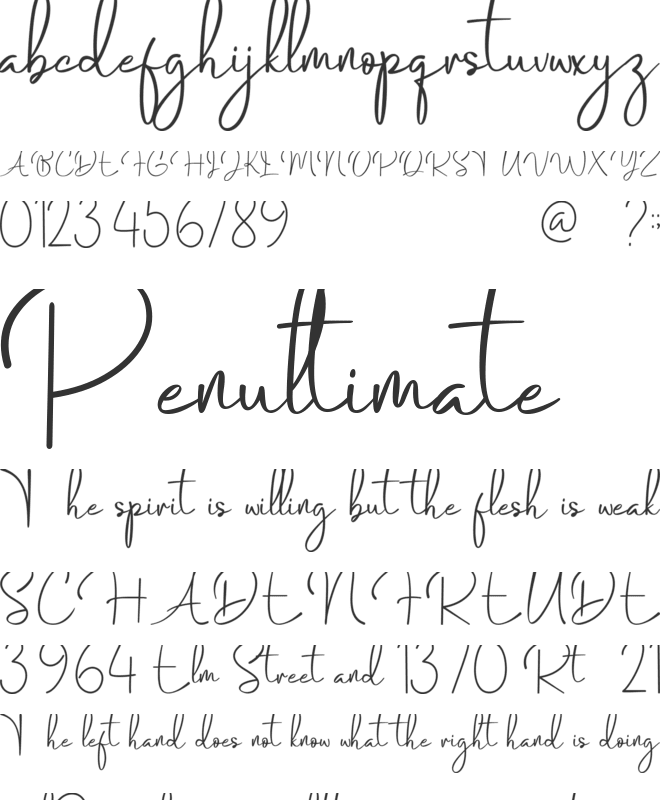 Cambridge font preview