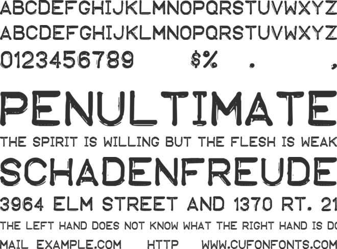 Embossing Tape font preview