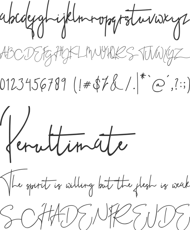Shenoritha font preview