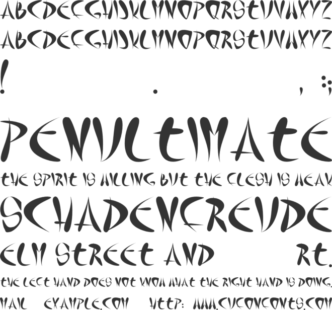 Zen Garden font preview