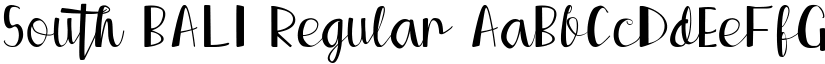 South BALI Regular font