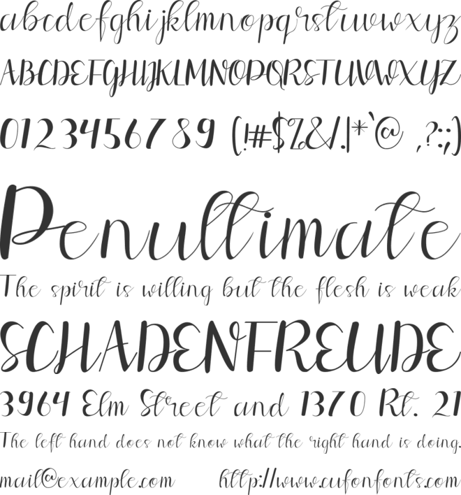 Allisya font preview