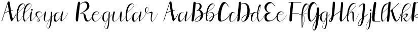 Allisya Regular font