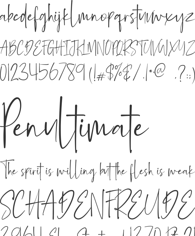 Maveline font preview
